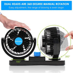 Double Ventilateur Voiture 12V