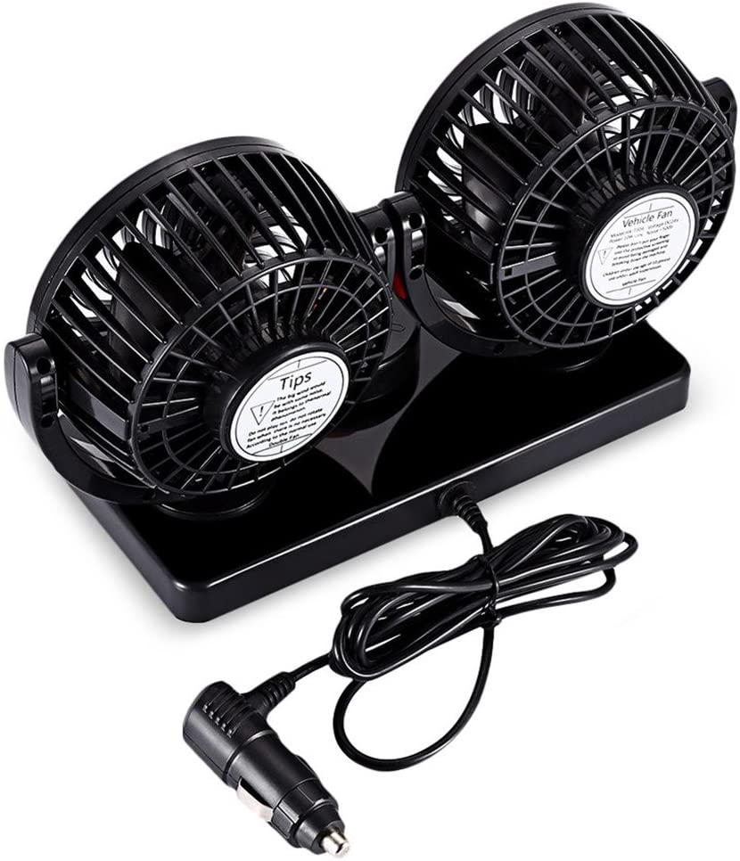 Double Ventilateur Voiture 12V