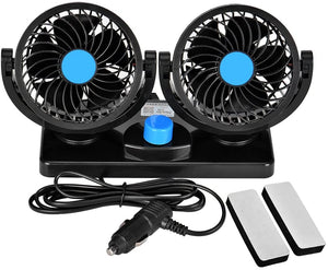 Double Ventilateur Voiture 12V